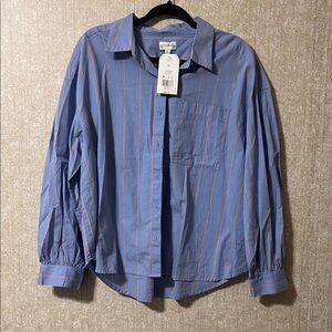 Wonderly Blue and Pink Striped Button-Down Shirt